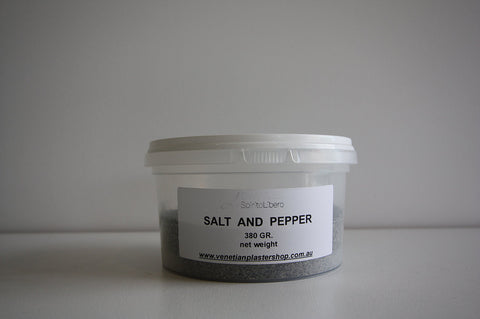 Salt and Pepper for 1 bucket of Marmorino Classic